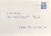 Suomi - Koukunmaa postipysäkkileima kuorella Suomi - Koukunmaa postipysäkkileima kuorella