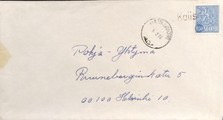 Suomi - Koliseva postipysäkkileima - Haukivuori 1.3.72 kuorella Suomi - Koliseva postipysäkkileima - Haukivuori 1.3.72 kuorella