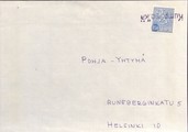 Suomi - Kumpuselkä postipysäkkileima kuorella Suomi - Kumpuselkä postipysäkkileima kuorella