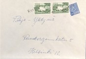 Suomi - Kostula postipysäkkileima kuorella Suomi - Kostula postipysäkkileima kuorella