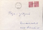 Suomi - Lamminaho postipysäkkileima - Pihtipudas 6.10.72 kuorella Suomi - Lamminaho postipysäkkileima - Pihtipudas 6.10.72 kuorella
