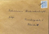 Suomi - Lahola postipysäkkileima kuorella Suomi - Lahola postipysäkkileima kuorella