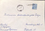 Suomi - Lamminaho postipysäkkileima - Pyhäsalmi 3.6.70 kuorella Suomi - Lamminaho postipysäkkileima - Pyhäsalmi 3.6.70 kuorella
