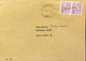 Suomi - Lakaniemi postipysäkkileima - Haapamäki 17.3.71 kuorella Suomi - Lakaniemi postipysäkkileima - Haapamäki 17.3.71 kuorella
