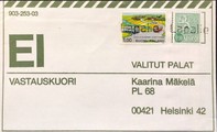 Suomi - Lapalie postipysäkkileima kuorella Suomi - Lapalie postipysäkkileima kuorella
