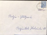 Suomi - Luomajoki postipysäkkileima - Kärsämäki 17.9.69 kuorella Suomi - Luomajoki postipysäkkileima - Kärsämäki 17.9.69 kuorella