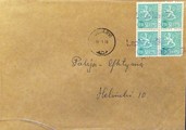 Suomi - Lepikkomäki postipysäkkileima - Juojärvi 30.1.68 kuorella Suomi - Lepikkomäki postipysäkkileima - Juojärvi 30.1.68 kuorella