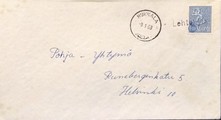Suomi - Lehtikylä postipysäkkileima - Hukkala 9.1.68 kuorella Suomi - Lehtikylä postipysäkkileima - Hukkala 9.1.68 kuorella
