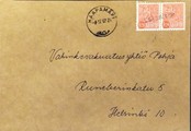 Suomi - Lakaniemi postipysäkkileima - Haapamäki 7.12.67 kuorella Suomi - Lakaniemi postipysäkkileima - Haapamäki 7.12.67 kuorella