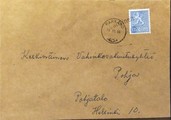 Suomi - Lahtinen postipysäkkileima - Parkano 19.10.66 kuorella Suomi - Lahtinen postipysäkkileima - Parkano 19.10.66 kuorella
