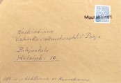 Suomi - Muurahainen postipysäkkileima kuorella Suomi - Muurahainen postipysäkkileima kuorella