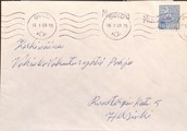 Suomi - Muukala postipysäkkileima - Oulu 16.1.69 kuorella Suomi - Muukala postipysäkkileima - Oulu 16.1.69 kuorella
