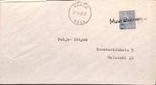 Suomi - Muurahainen postipysäkkileima - Vaasa 27.2.69 kuorella Suomi - Muurahainen postipysäkkileima - Vaasa 27.2.69 kuorella