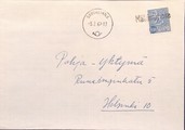 Suomi - Mäkimuhola postipysäkkileima - Savonlinna 15.2.69 kuorella Suomi - Mäkimuhola postipysäkkileima - Savonlinna 15.2.69 kuorella