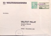 Suomi - Monnanummi postipysäkkileima kuorella Suomi - Monnanummi postipysäkkileima kuorella