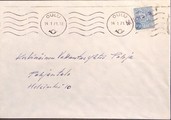 Suomi - Mikkola postipysäkkileima - Oulu 14.1.71 kuorella Suomi - Mikkola postipysäkkileima - Oulu 14.1.71 kuorella