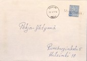 Suomi - Mieronmäki postipysäkkileima - Iisalmi 13.8.71 kuorella Suomi - Mieronmäki postipysäkkileima - Iisalmi 13.8.71 kuorella
