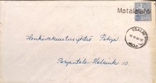 Suomi - Matalalahti postipysäkkileima - Iisalmi 12.10.66 kuorella Suomi - Matalalahti postipysäkkileima - Iisalmi 12.10.66 kuorella