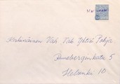 Suomi - Marjusaari postipysäkkileima kuorella Suomi - Marjusaari postipysäkkileima kuorella