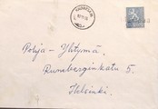 Suomi - Mäkipää postipysäkkileima - Kauvatsa as 18.11.65 kuorella Suomi - Mäkipää postipysäkkileima - Kauvatsa as 18.11.65 kuorella