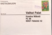 Suomi - Monnanummi postipysäkkileima kuorella Suomi - Monnanummi postipysäkkileima kuorella