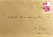 Suomi - Nivankylä postipysäkkileima kuorella Suomi - Nivankylä postipysäkkileima kuorella