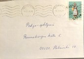 Suomi - Napua postipysäkkileima - Seinäjoki 4.2.74 kuorella Suomi - Napua postipysäkkileima - Seinäjoki 4.2.74 kuorella