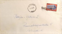 Suomi - Naapurivaara postipysäkkileima - Vuokatti 2.5.69 kuorella Suomi - Naapurivaara postipysäkkileima - Vuokatti 2.5.69 kuorella