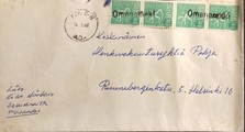 Suomi - Omenamäki postipysäkkileima - PJV. O-N 19.3.68 kuorella Suomi - Omenamäki postipysäkkileima - PJV. O-N 19.3.68 kuorella