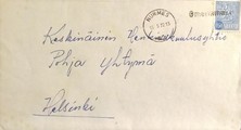 Suomi - Omenamäki postipysäkkileima - Nurmes 15.5.72 kuorella Suomi - Omenamäki postipysäkkileima - Nurmes 15.5.72 kuorella