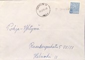 Suomi - Putkivaara postipysäkkileima - Joensuu 21.2.72 kuorella Suomi - Putkivaara postipysäkkileima - Joensuu 21.2.72 kuorella