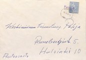 Finland - Pirkkiö mail stop cancellation - Tornio 15.9.67 on the cover