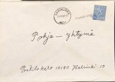 Suomi - Palokangas postipysäkkileima - Savonlinna 23.12.67 kuorella Suomi - Palokangas postipysäkkileima - Savonlinna 23.12.67 kuorella