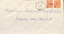 Suomi - Pajuskylä postipysäkkileima - Kuopio 31.8.68 kuorella Suomi - Pajuskylä postipysäkkileima - Kuopio 31.8.68 kuorella