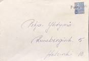 Finland - Pankalahti mail stop cancellation on the cover