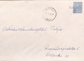 Finland - Pekurila mail stop cancellation - Mikkeli 17.4.68 on the cover