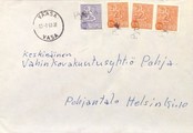 Suomi - Pyömi postipysäkkileima - Vaasa 10.1.69 kuorella Suomi - Pyömi postipysäkkileima - Vaasa 10.1.69 kuorella