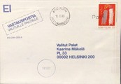 Finland - Polvi mail stop cancellation - Kristiinankaupunki 18.11.83 on the cover