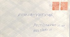 Suomi - Ruhovaara postipysäkkileima kuorella Suomi - Ruhovaara postipysäkkileima kuorella