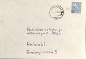Suomi - Ruikka postipysäkkileima - Rovaniemi 21.5.65 kuorella Suomi - Ruikka postipysäkkileima - Rovaniemi 21.5.65 kuorella