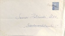 Suomi - Rankinen postipysäkkileima kuorella Suomi - Rankinen postipysäkkileima kuorella