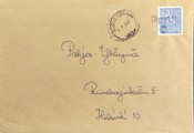 Suomi - Ripatti postipysäkkileima - Hirvensalmi 3.4.67 kuorella Suomi - Ripatti postipysäkkileima - Hirvensalmi 3.4.67 kuorella