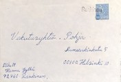 Suomi - Rankinen postipysäkkileima kuorella Suomi - Rankinen postipysäkkileima kuorella