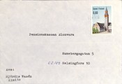Suomi - Reku postipysäkkileima kuorella Suomi - Reku postipysäkkileima kuorella