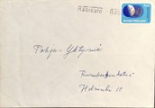 Suomi - Rasisalo postipysäkkileima - Forssa 5.2.71 kuorella Suomi - Rasisalo postipysäkkileima - Forssa 5.2.71 kuorella