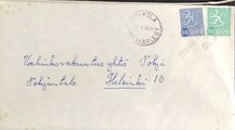 Suomi - Rankinen postipysäkkileima - Kokkola 7.1.70 kuorella Suomi - Rankinen postipysäkkileima - Kokkola 7.1.70 kuorella