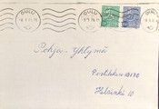 Suomi - Rankinen postipysäkkileima - Oulu 8.1.70 kuorella Suomi - Rankinen postipysäkkileima - Oulu 8.1.70 kuorella