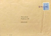 Suomi - Silmutjoki postipysäkkileima kuorella Suomi - Silmutjoki postipysäkkileima kuorella