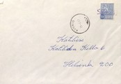 Suomi - Salomäki postipysäkkileima - Kihniö 11.4.67 kuorella Suomi - Salomäki postipysäkkileima - Kihniö 11.4.67 kuorella