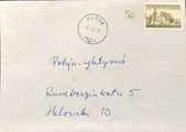 Suomi - Söyrinki postipysäkkileima - Narva 6.5.71 kuorella Suomi - Söyrinki postipysäkkileima - Narva 6.5.71 kuorella